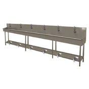 Advance Tabco 19-FM-120FV Multiwash Hand Sink With Toe-operated Push Valve 120"W X 19-1/2"D X 42-1/2"H (overall)