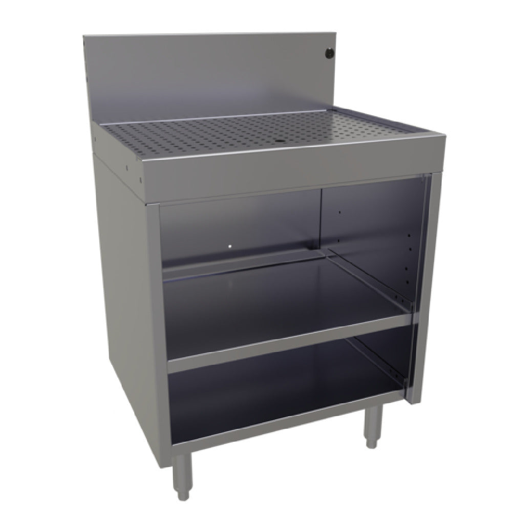 Glastender DBCA-24-LD Underbar Drainboard Open Front Cabinet Base 24"W X 19"D