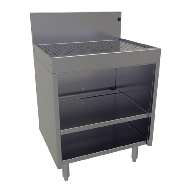 Glastender DBCA-24-LD Underbar Drainboard Open Front Cabinet Base 24"W X 19"D