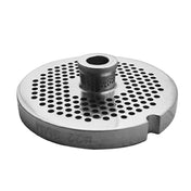 Uniworld Food Service Equipment SS822GP1/8-H Grinder Plate With Hub #221/8" Stainless Steel