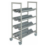 Cambro CPMU244875PDPKG Camshelving® Premium Mobile Angled Drying Rack Cart 24"W X 48"L X 75-1/4"H