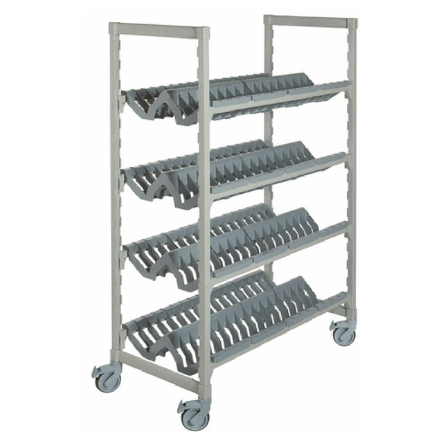 Cambro CPMU244875PDPKG Camshelving® Premium Mobile Angled Drying Rack Cart 24"W X 48"L X 75-1/4"H