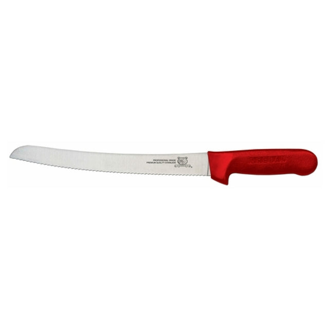 Omcan 12830 (12830) Slicing Knife 10" Narrow Curved Blade Wave Edge