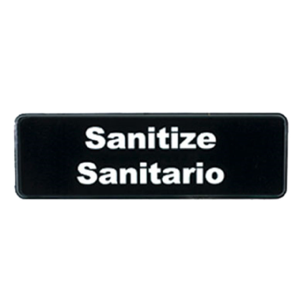 TableCraft Products 394595 - Cash & Carry Sign, 3" X 9", "Sanitize/Sanitario"