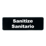 TableCraft Products 394595 - Cash & Carry Sign, 3" X 9", "Sanitize/Sanitario"