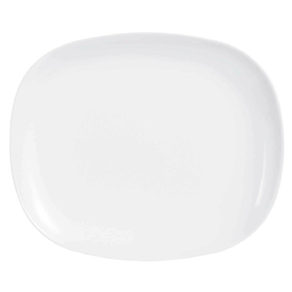 Arc Cardinal L2804 Arcoroc Evolutions White Rectangle Tray (L:11.0'' X W:9.0'') Fluorosilicate Opal Glass