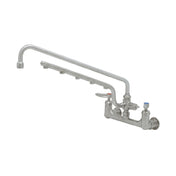 T&S Brass S-0230-U18-CR UltraRinse 8” Wall Mount Mixing Faucet 18" Swing Nozzle With Stream Regulator Outlet