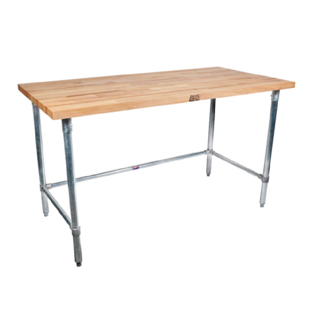 John Boos TNB04 Work Table Wood Top 72"W X 24"D X 35-3/4"H Overall Size