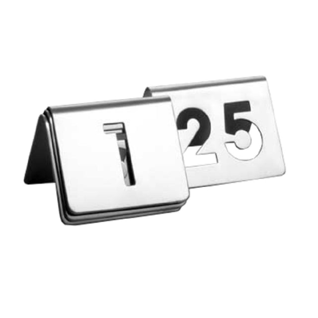 Tablecraft TC125 Number Tent Set 2-1/2" X 2" Cut-out 1-25
