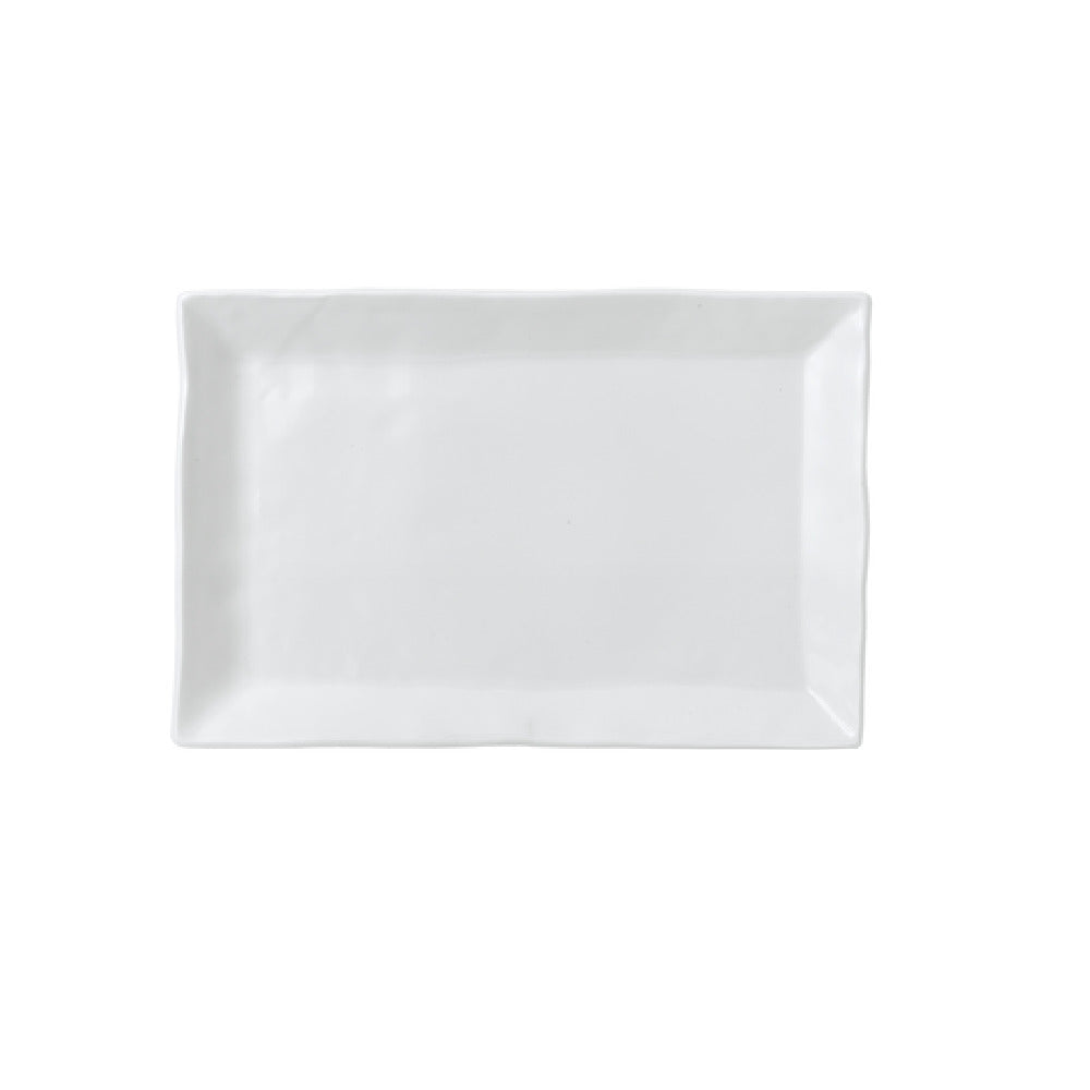 Arc Cardinal FN882 Dudson Organic White Rectangle Tray (L:11.25'' X W:7.75'') Vitrified Ceramic