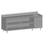 SPG BC-96R - Universal Stainless Beverage Counter, 96" Long, 30" Wide