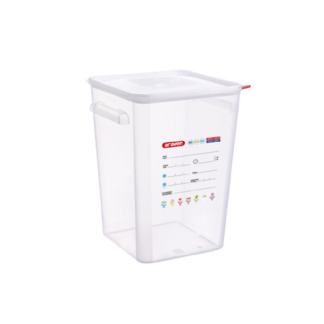 CFS Brands 11857 - Araven - Food Storage Container, 23 Qt., 11-1/4"W X 11-1/4"D X 15-3/4"H