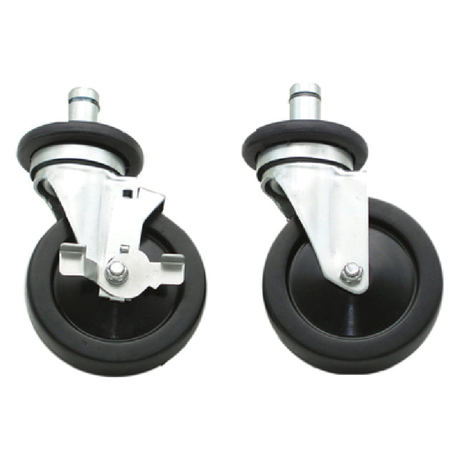 Advance Tabco EC-25 Special Value Wire Shelving Stem Casters (4) 5" Swivel Rubber