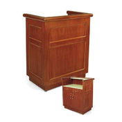 Forbes Industries 5936 Host Station 41-1/2"W X 26"D X 47"H Wood Veneer