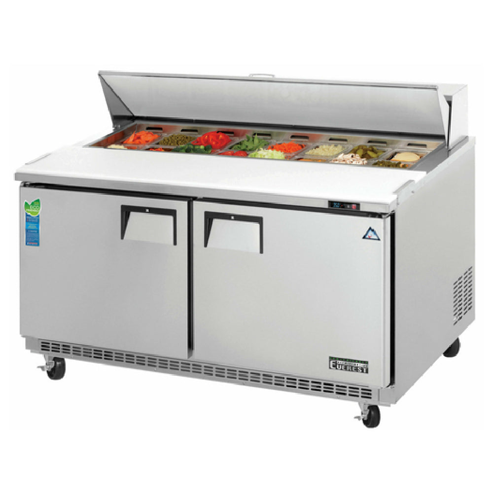Everest Refrigeration EPBNWR2 Sandwich Prep Table Two-section 59-1/8"W