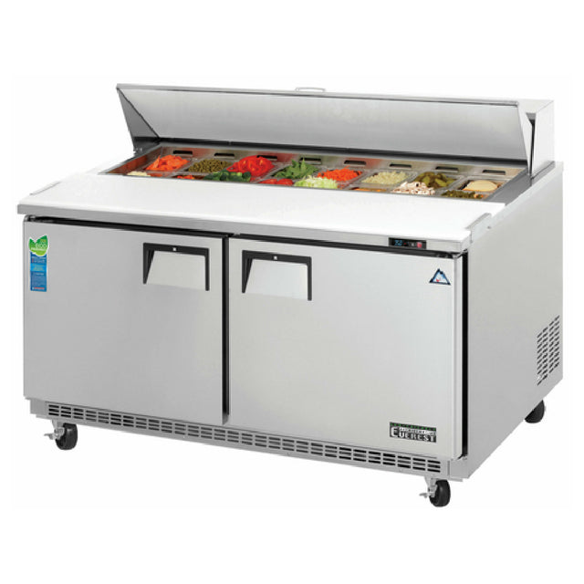 Everest Refrigeration EPBNWR2 Sandwich Prep Table Two-section 59-1/8"W