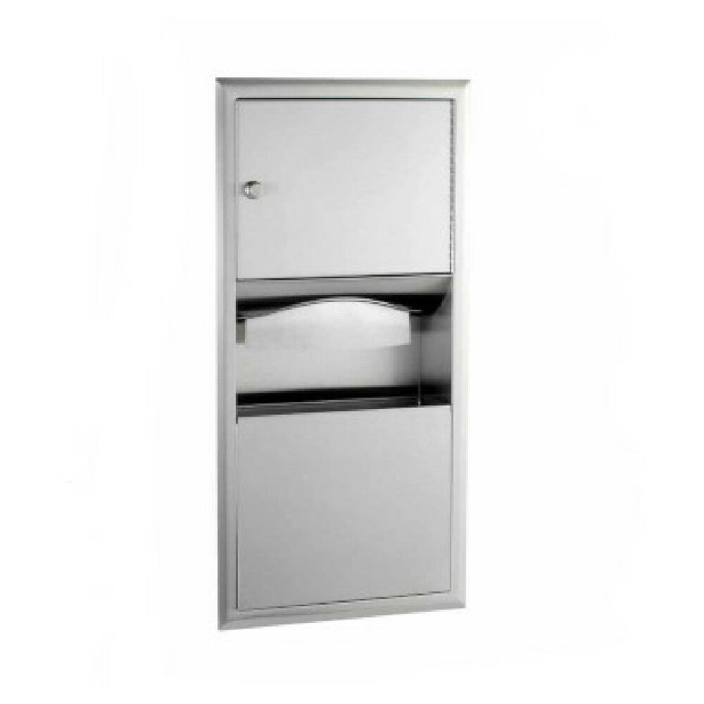 Bobrick 38118 Recessed Paper Towel Disp Enser Waste Receptacle