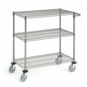 Hubert 24397 - Wire Cart, 3-shelf, 36" X 18" X 39-1/2"H