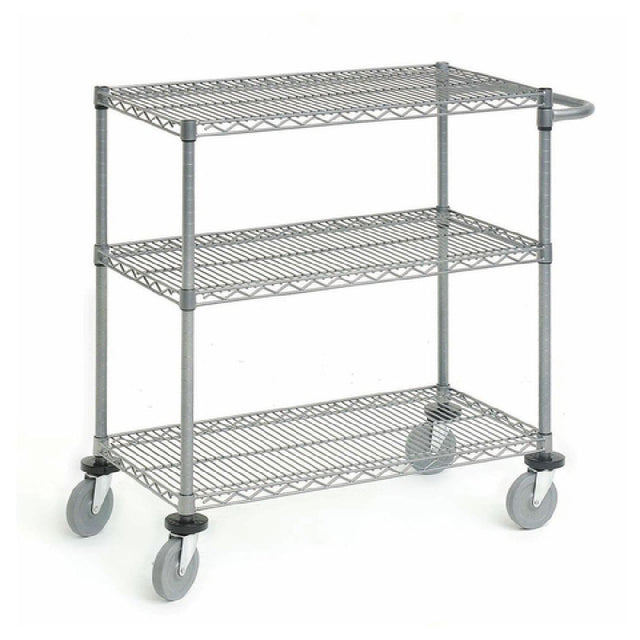 Hubert 24397 - Wire Cart, 3-shelf, 36" X 18" X 39-1/2"H