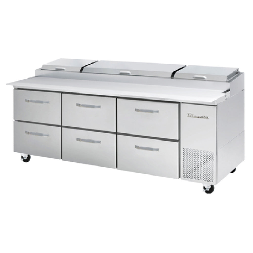 Blue Air BAPP93-D6-HC - Pizza Prep Table, Three-section, 93-1/4"W