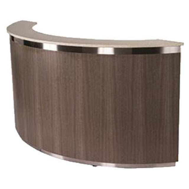 Lakeside 76814 Curved Mobile Bar 90"W X 31-1/2"D X 47-1/2"H O.A. 8' Curved Wood Front