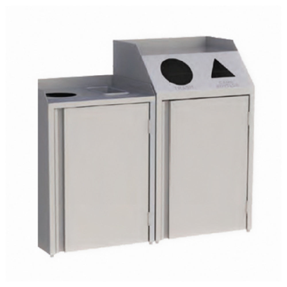 Lakeside 4312 Waste & Recycle Station 26-1/2"W X 23-1/4"D X 45-1/2"H Front Access