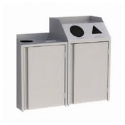 Lakeside 4312 Waste & Recycle Station 26-1/2"W X 23-1/4"D X 45-1/2"H Front Access
