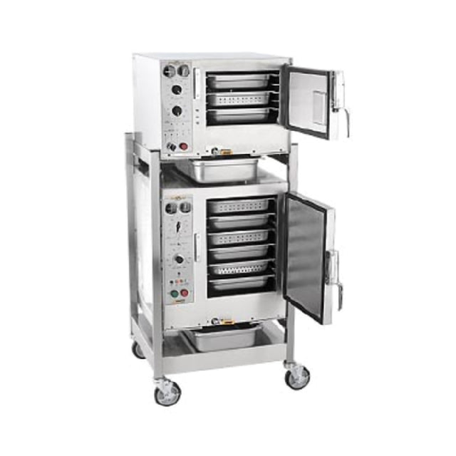 AccuTemp S3/S62401D060 DBL Two Steam'N'Hold™ Boilerless Convection Steamer Includes Stand With Casters
