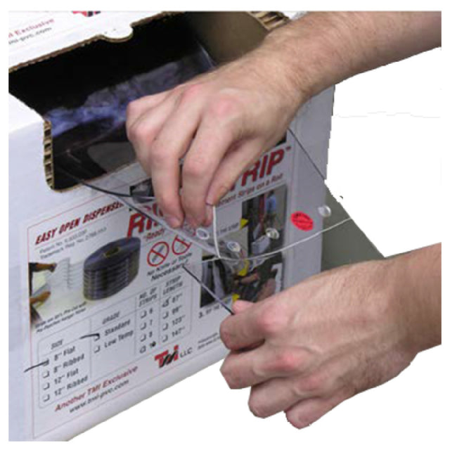 Curtron 20-12-110-150-RAS Rip-A-Strip® PVC Roll: 12” Wide X .110” Thick X Custom Length Strips (total Length: 150’)