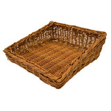 BauscherHepp W1799 Wicker Basket 13-1/4"L X 13"W X 4-1/4"H Angled (2-1/4"H At Front)