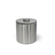 FOH RIB048BSS21 3qt Round Brushed Stainless Ice Bucket Silver With London Smoke Lid