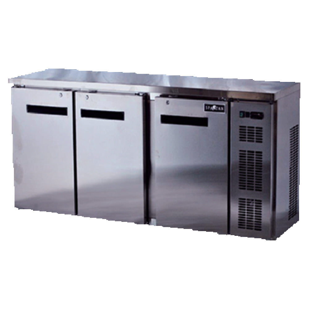 Spartan SSBB-79-SL Refrigerated Back Bar Cooler Shallow Depth 78.8"