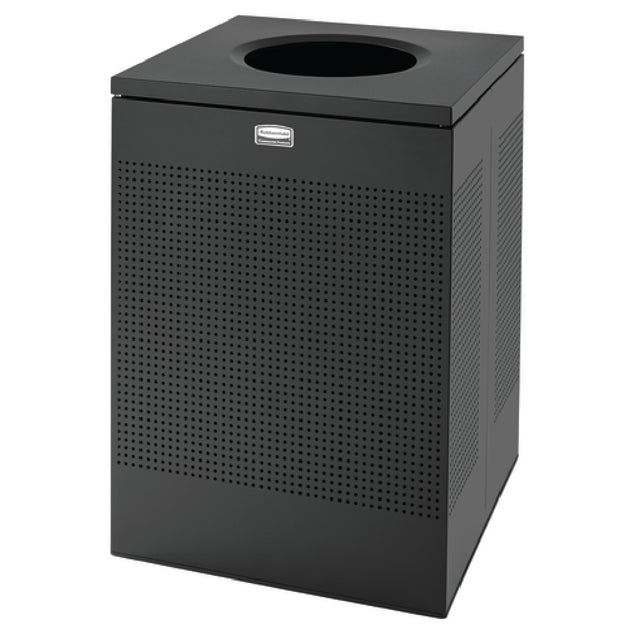 Rubbermaid FGSC22EPLTBK Silhouette Indoor Receptacle 40 Gallon 21-3/4" X 21-3/4" X 31-1/4"H