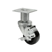 Klinger's Trading 3-ADJ-FLAT Swivel Casters 3" X 1-1/4" Plastic 250 Lb. Capacity Each