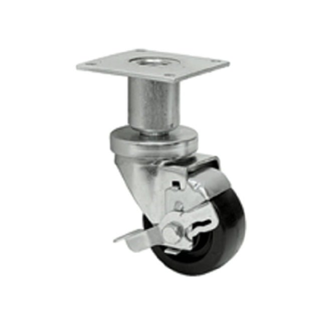 Klinger's Trading 3-ADJ-FLAT Swivel Casters 3" X 1-1/4" Plastic 250 Lb. Capacity Each