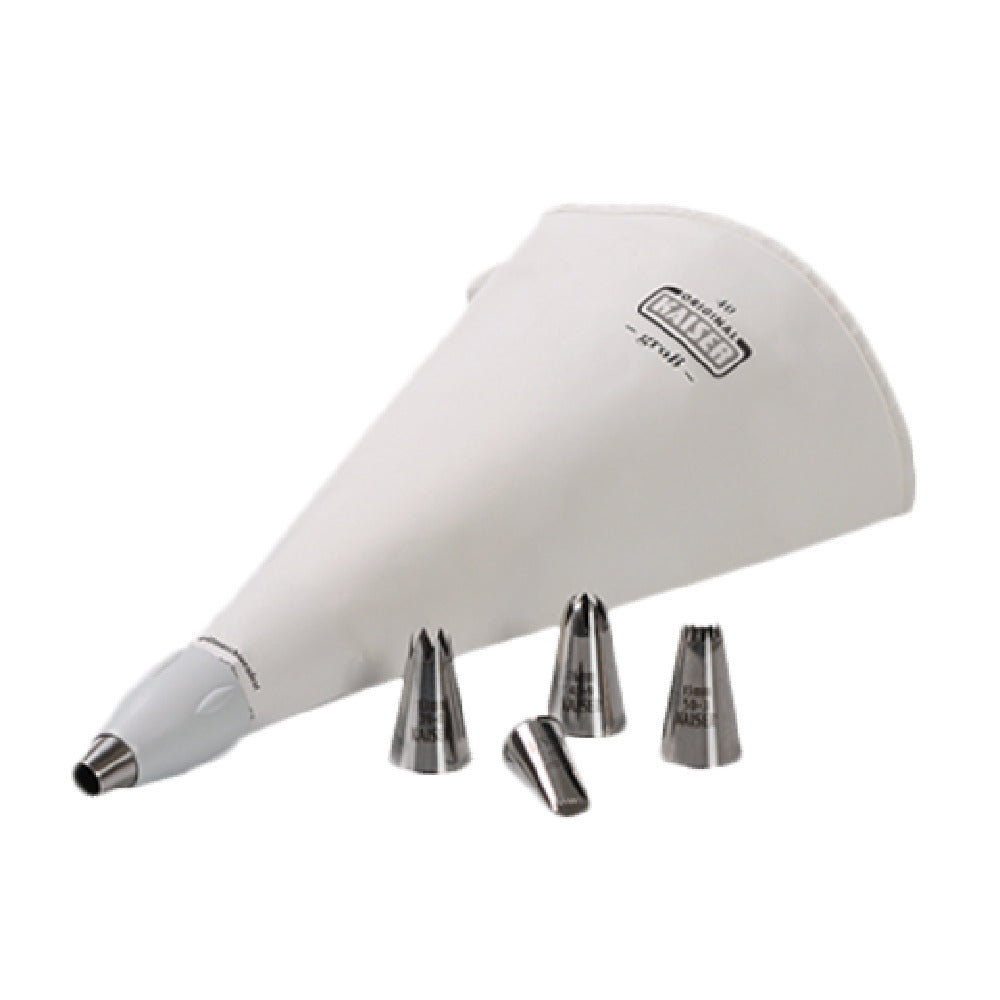 BauscherHepp 23.0066.6150 Professional Icing Bag Set 7 Piece Set Includes: (1) 15-3/4"L Boil-proof Cotton Bag