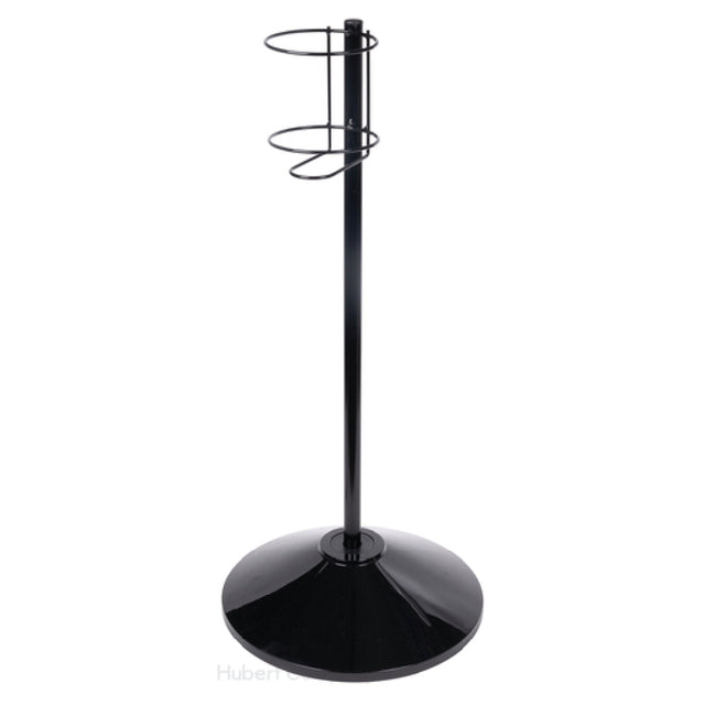 Hubert 12794 - Hand Sanitizer/Wipe Floor Stand, 16" Base Dia. X 34"H, Holds Up To 5-1/4" Dia. Bottles