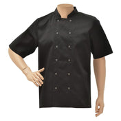 Hubert 84864 - Unisex Chef Jacket, Short Sleeve, Double-breasted