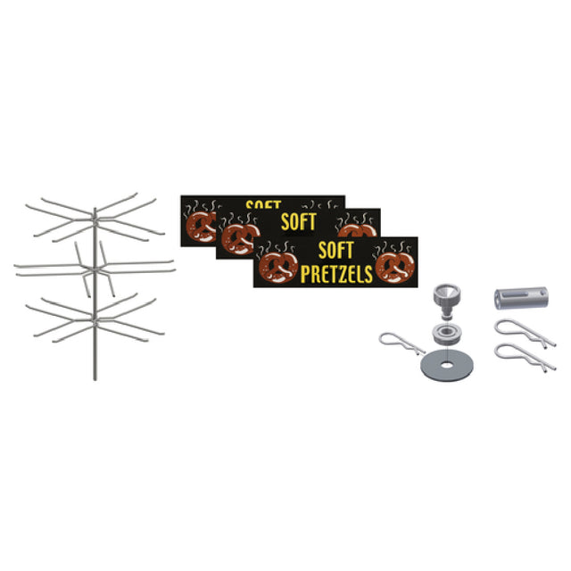 Gold Medal 5552-002 Pretzel/Rotisserie Cabinet Kit Includes: Rotisserie Kit & (3) Pretzel Graphics