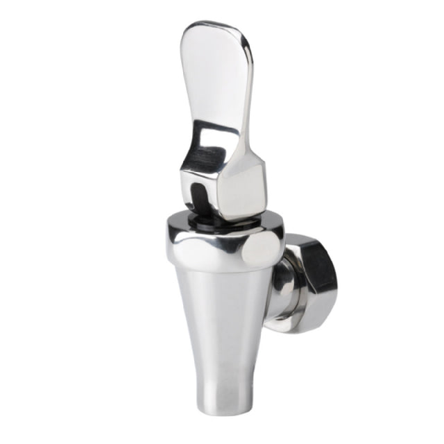 Service Ideas 140310 Ellipse Elite Beverage Dispenser Spigot 1-1/32" 14 UNC Polished Finish
