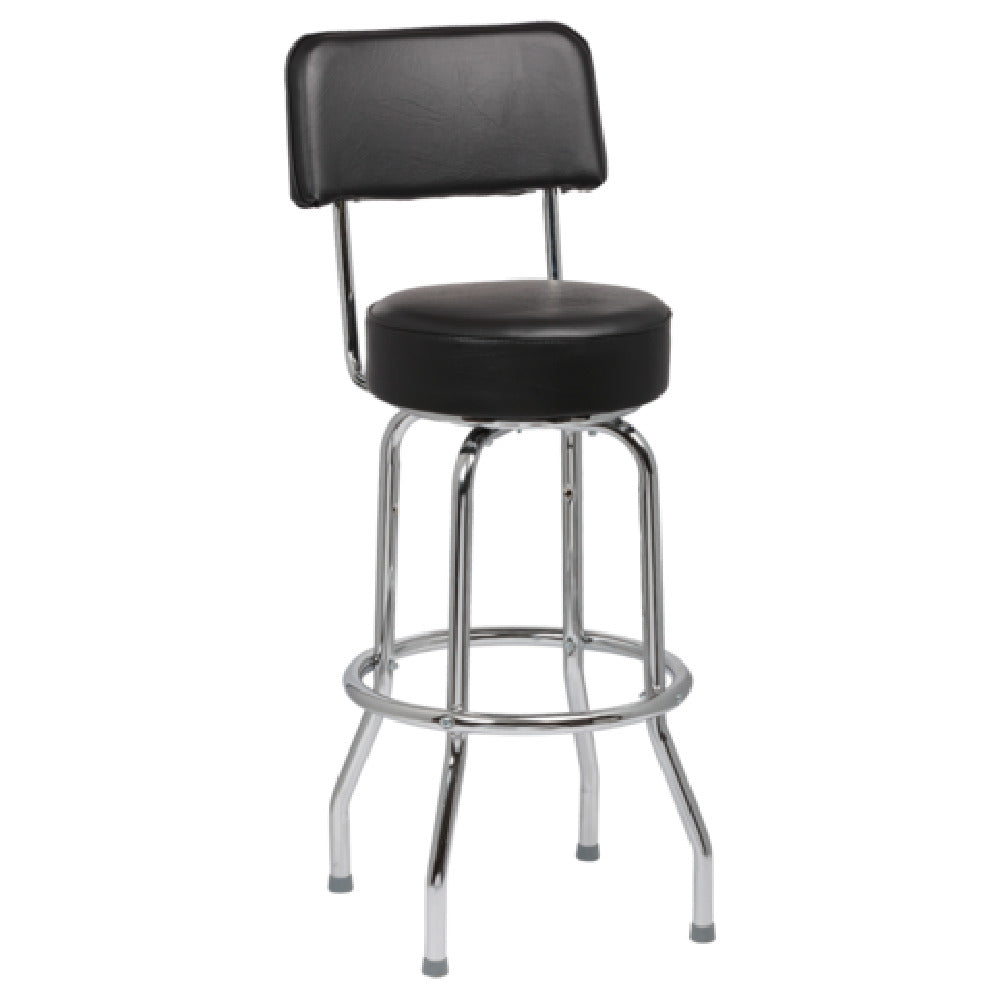 Royal ROY 7715 B - Swivel Bar Stool, Upholstered Back And Seat, Open Back
