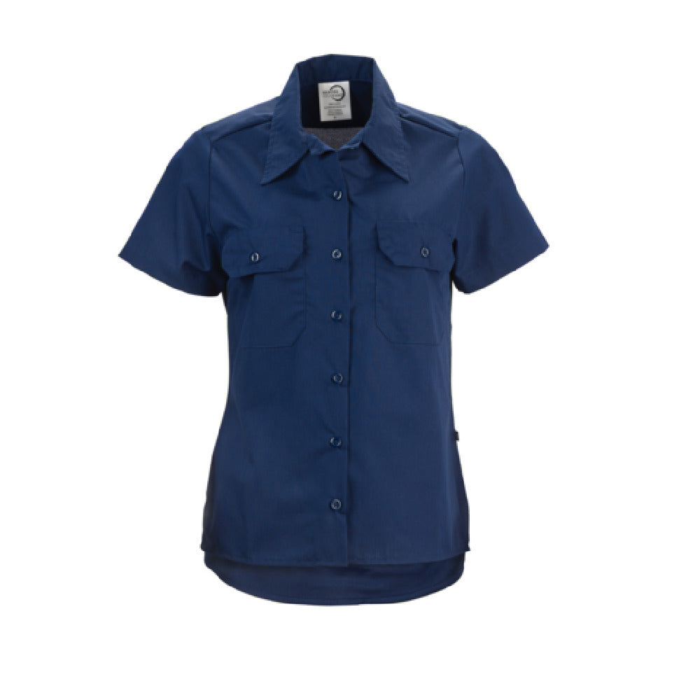 Mercer Culinary M60350NB3X Metro Edge® Brewer/Work Shirt Women's (7) Traditional Buttons