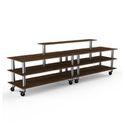 Steelite MGCMLB19WSXW - Modular Double Display Buffet Bengali Mango Wood St, 142.0" X 29.5" X 47.0"