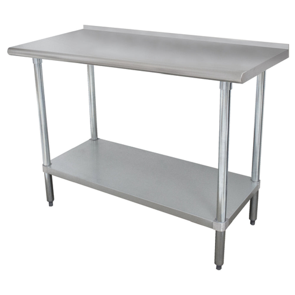 Advance Tabco SFLAG-304-X Special Value Work Table 48"W X 30"D 16 Gauge 430 Stainless Steel Top With 1-1/2"H Rear Up-turn