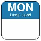 Hubert 39328 - Day Of The Week Label, "Monday", 1" X 1"