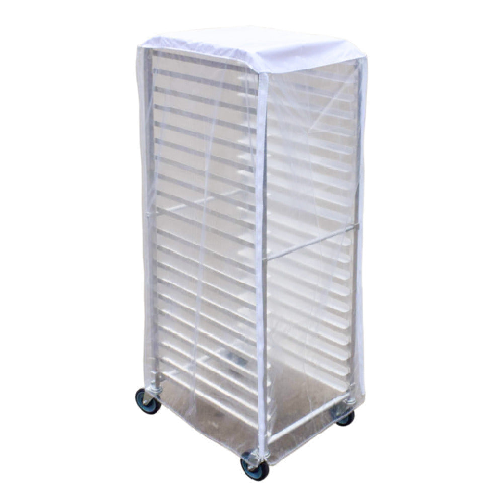 Omcan 47736 (47736) Pan Rack White Top Cover 24″ X 28″ X 62″ Fits Full-size Bun Pan Racks