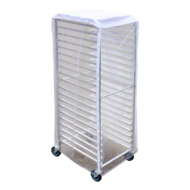 Omcan 47736 (47736) Pan Rack White Top Cover 24″ X 28″ X 62″ Fits Full-size Bun Pan Racks