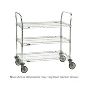 Metro 3SPN56PS SP Heavy Duty Utility Cart Standard Unit 60"W X 24"D X 39"H