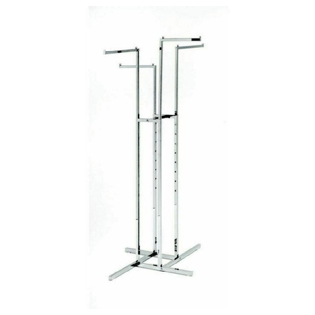 Hubert 32257 - Garment Rack, 4-way: (4) 16" Straight Arms, 41" Overall Width