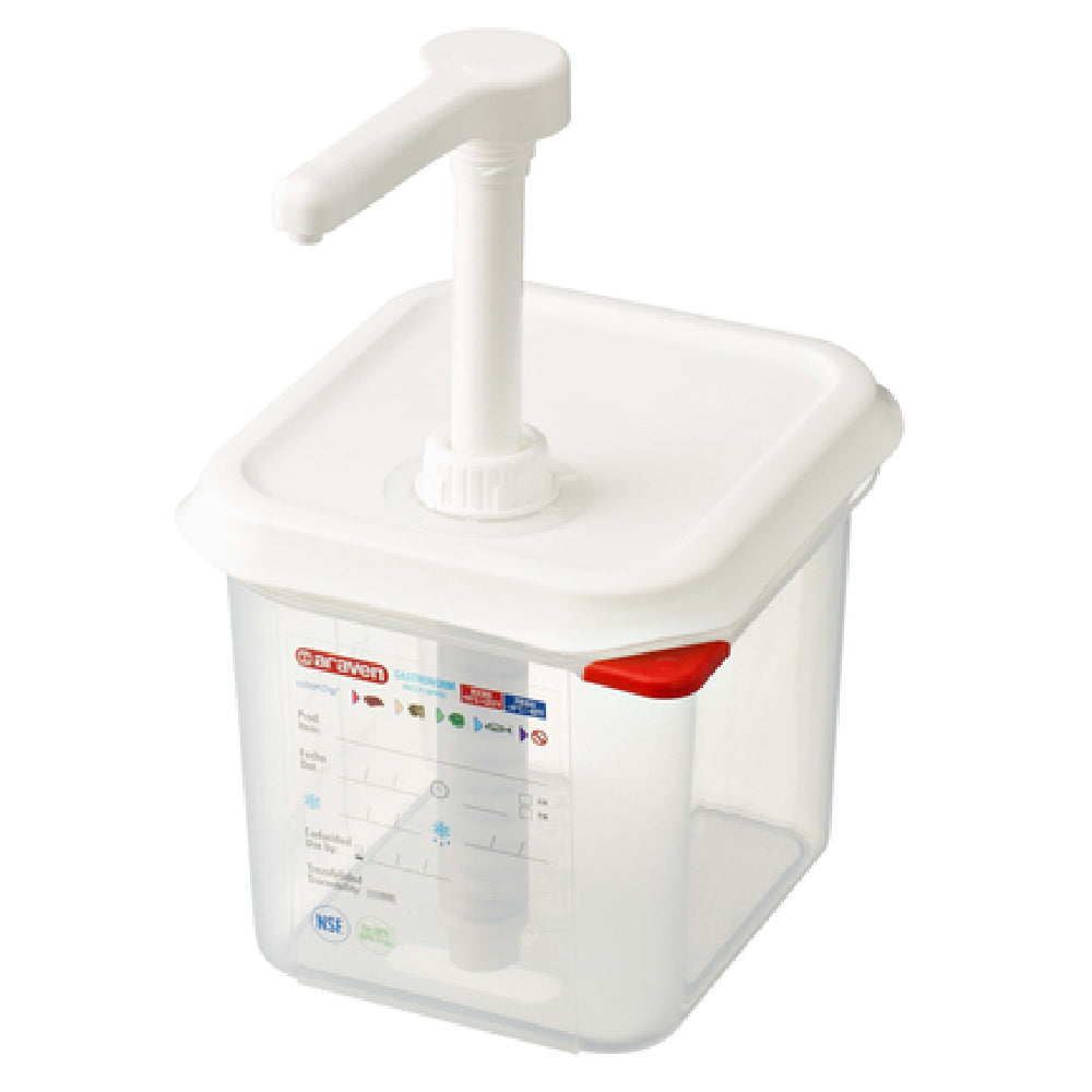 CFS Brands 01367 Araven Sauce Dispenser 2.7 Qt. 6-7/8"L X 6-3/8"W X 7-1/2"H